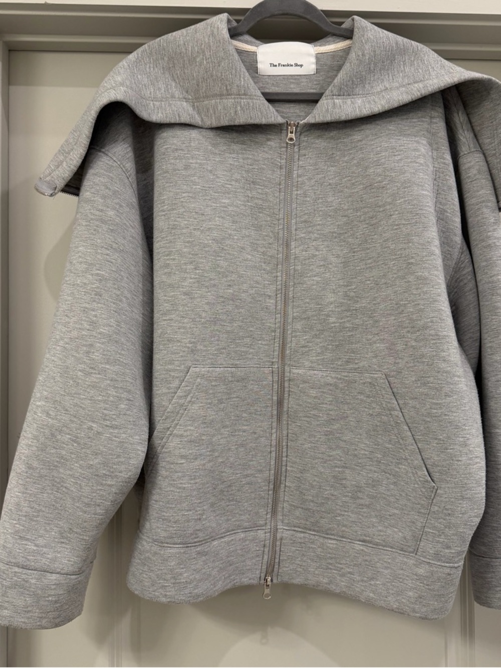 The Frankie Shop Gray Full-Zip Hooded Jacket